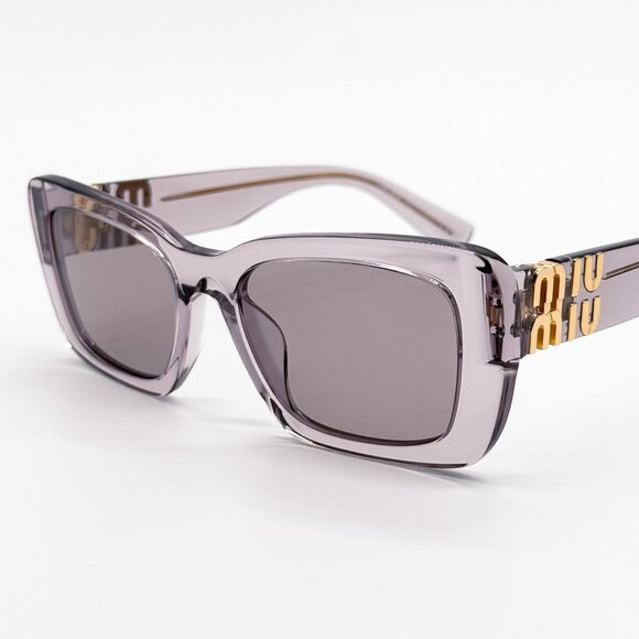 NEW MIU MIU SUNGLASSES, MIU MIU WOMEN TRANSPARENT PURPLE MU07YS 12W20I main image 7